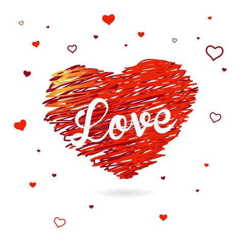 Valentine Heart Created From Golden Lines Stock Vector Illustration