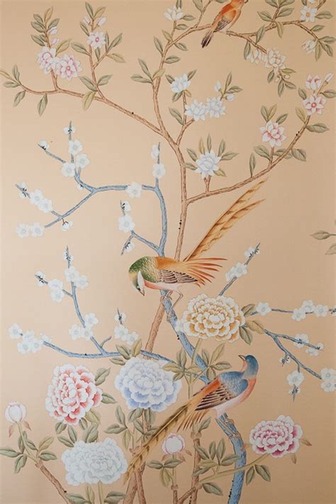 This Home Has The Kitchen Island Of Our Dreams Chinoiserie Wallpaper