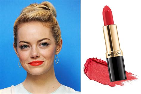 Emma Stone Best Red Lipstick Red Lipsticks Revlon Super Lustrous Lipstick Blue Eye Makeup
