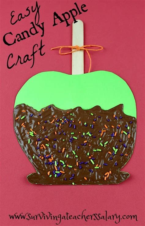 Easy Candy Apple Fall Craft For Kids Fall Festival Craft Fall