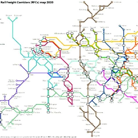 4 Rail Freight Corridors Rfc Map 2020 Source Download