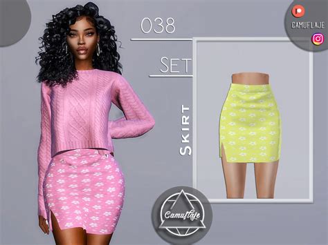 Set 038 Flower Skirt By Camuflaje At Tsr Sims 4 Updates