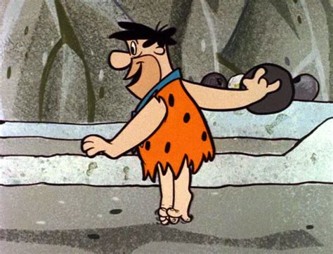 Fred Flintstone Playing Bowling