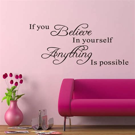 Zn If You Believe In Yourself Motivational Quotes Vinyl Wall Decal Wall