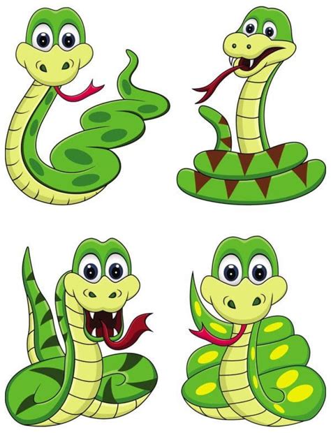 Cute Cartoon Snake Eps Vector Uidownload