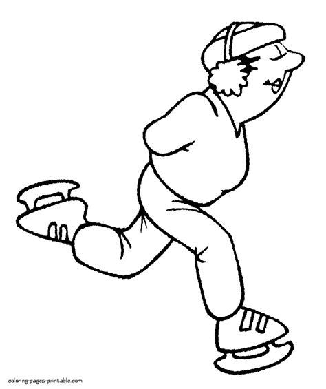 Winter Sport Coloring Sheets Ice Skating Coloring Pages Printablecom