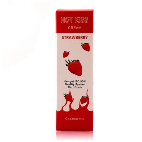 hot love kiss edible fruit oil strawberry flavor cream 50ml body lubricants all sex lube oral