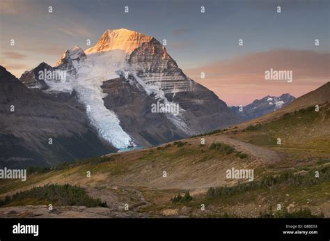 Sunrise Over Mount Robson Highest Mountain In The Canadian Rockies