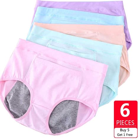 langsha 6pcs lot leak proof menstrual period panties women underwear physiological pants healthy