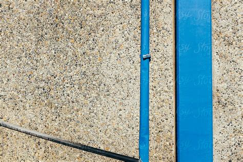 Stucco Wall And Painted Blue Siding By Stocksy Contributor Rialto