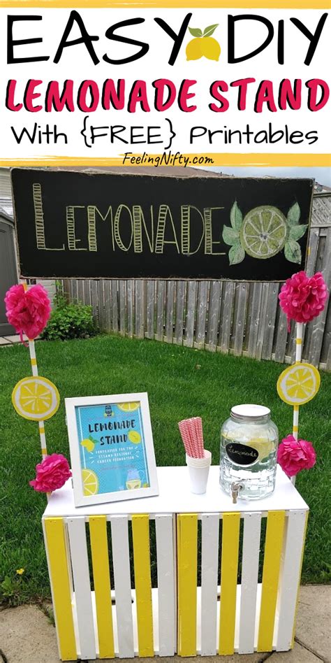 Diy Lemonade Stand Thats Super Easy To Make With Free Printables Signs