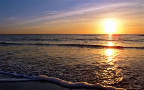 Beach Sunset Desktop Wallpaper Hd Picture Image