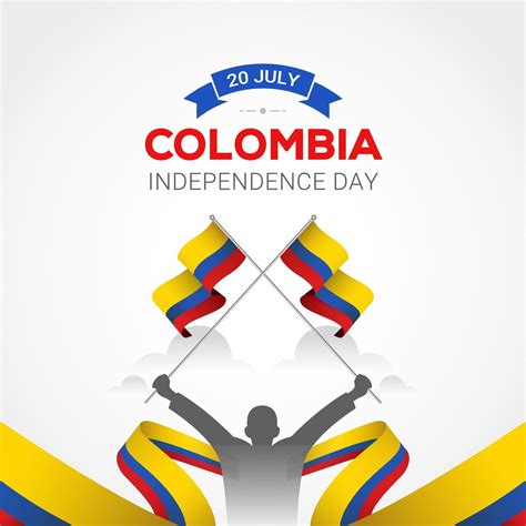 Colombia Independence Day With Flag State Symbol 3282060 Vector Art At