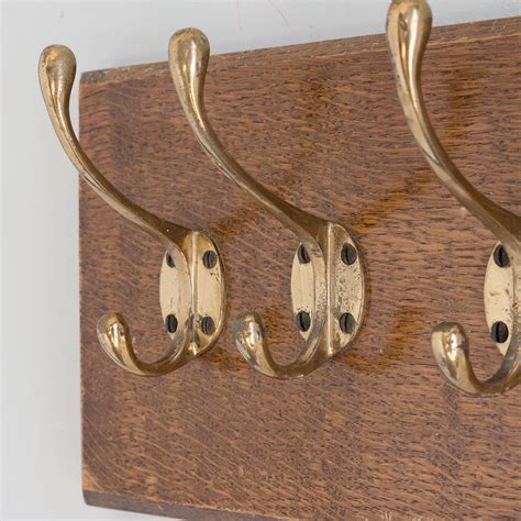 Set Of 4 Mounted Brass Coat Hooks Door Furniture Lassco Brunswick House