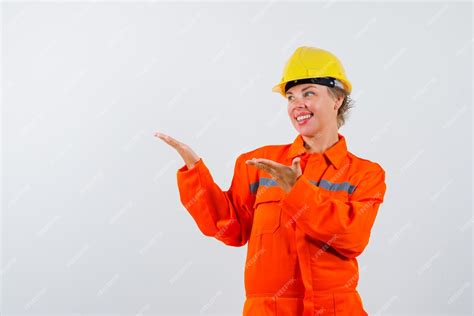 Free Photo Firewoman In Her Uniform With A Safety Helmet