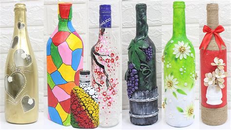 10 Beautiful Glass Bottle Decoration Ideas Home Decorating Ideas Youtube
