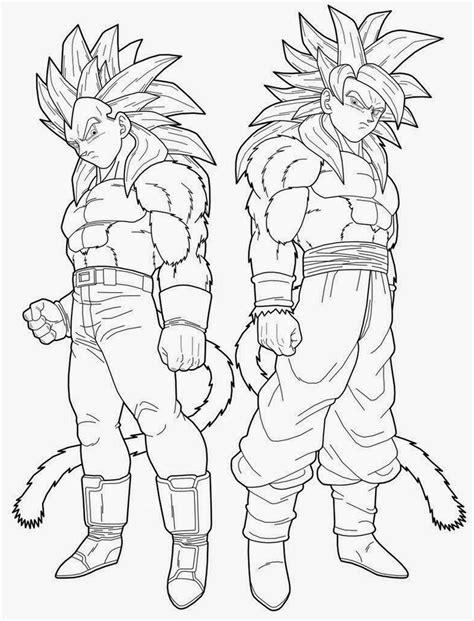 Dibujo De Goku Y Vegeta Fase 4 De Drago Super Coloring Pages Coloring