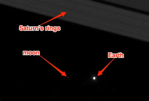 New Nasa Photo Shows Earth And The Moon Through Saturns