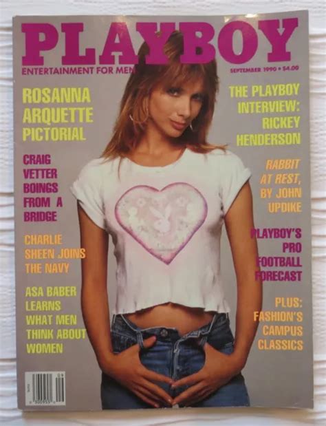 Vintage Playboy Magazine Rosanna Arquette Pictorial September