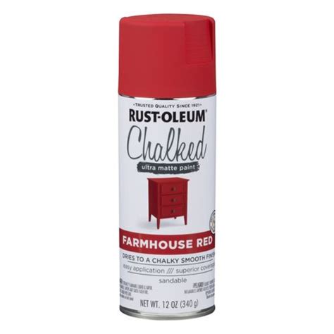 Rust Oleum 340g Farmhouse Red Chalked Ultra Matte Paint Bunnings New