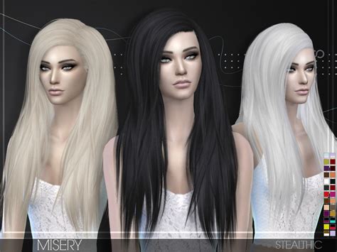 The Sims Resource Stealthic Misery Female Hair