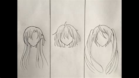 How To Draw Female Anime Hair Youtube