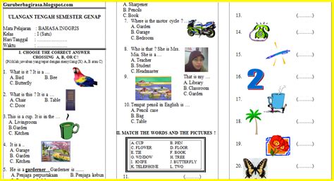 Cara membuat relief dengan teknik menempel, pola/gambar sebaiknya dibuat terlebih dahulu menggunakan papan. Soal Soal UTS Genap Kelas 1 2 3 4 5 6 Th. 2015 - 2016: Contoh Soal UTS B. Inggris KTSP Kelas 1 ...