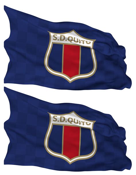 Sociedad Deportivo Quito Flagga Vågor Isolerat I Enkel Och Stöta Textur