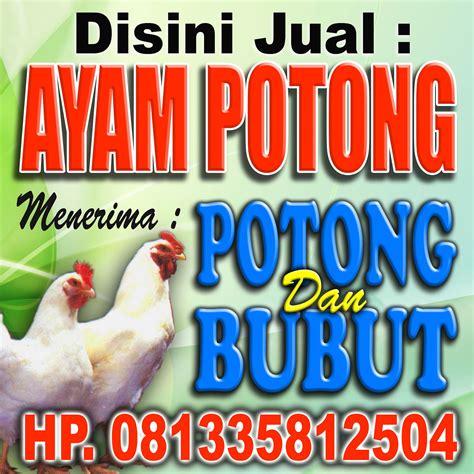 Contoh Banner Jual Ayam Potong Terbaru