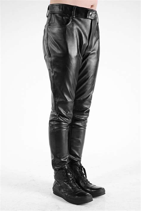 Fashion Cool Mens Tight Slim Male Leather Pants Plus Size Pu Trousers