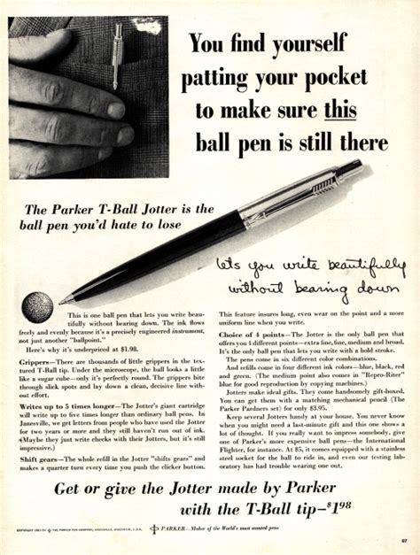 Parker Pens Ad 1962 Vintage Ads And Stuff