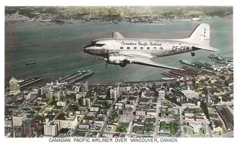 Postcard Canadian Pacific Airliner Late 1940s Canadian Flickr
