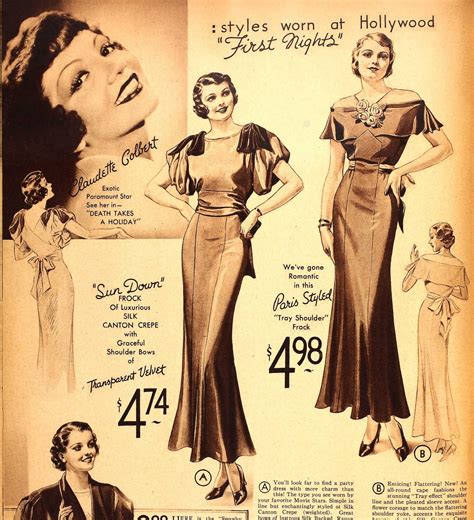 Vintage 1930s Formal Party Dresses History