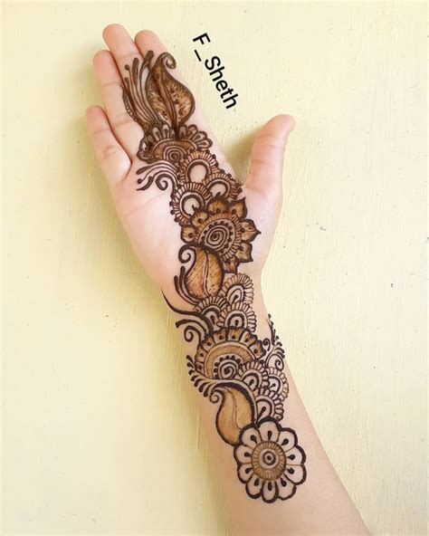 Simple Stylish Back Hand Mehndi Designs Front Hand Arabic For Girl
