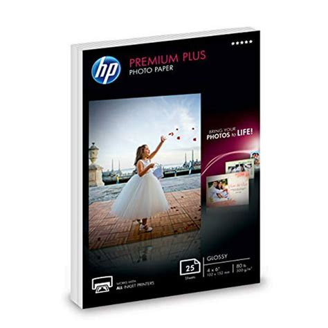 Hp Premium Plus Photo Paper Glossy 4x6 25 Sheets 4wn03a