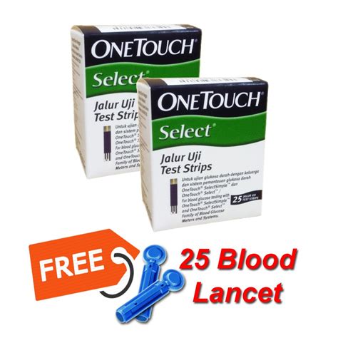 One Touch Select Test Strips 2x25s Free Ot Ultrasoft Lancets 25s