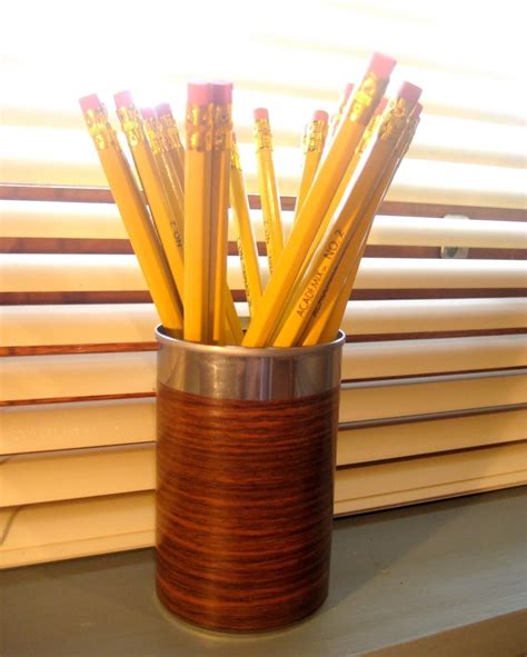 Diy Woodgrain Pencil Holder · How To Decoupage A Decoupage