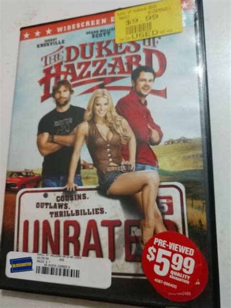 Dukes Of Hazzard Unrated Dvd Jessica Simpson Johnny Knoxville Burt