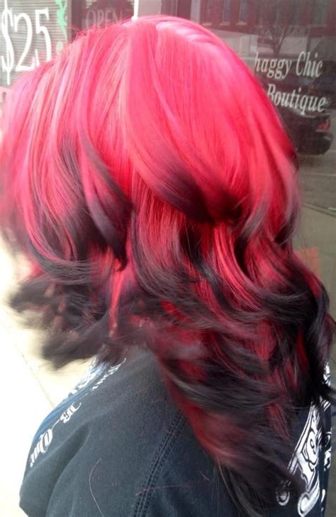 Pin By Snoepje On Hair Inspiration Hair Styles Black Hair Red Tips