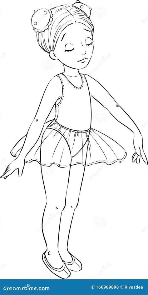 Little Girl Ballerina Coloring Pages