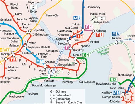Metropolitana Di Istanbul Mappa