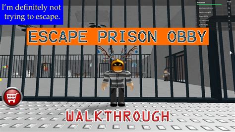 Escape Prison Obby Walkthrough Roblox Youtube