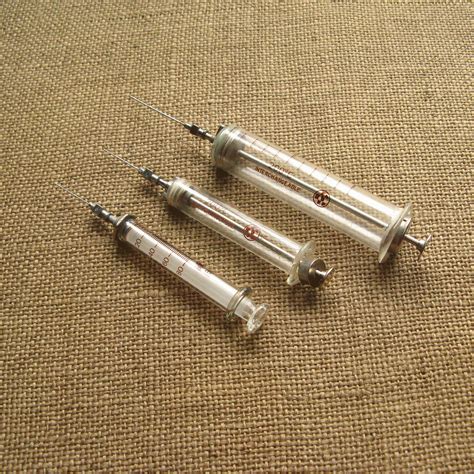 3 Vintage Syringes And Sterilizer Medical Theme Hospital Etsy