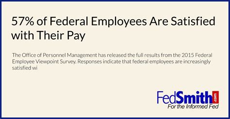 57 Of Federal Employees Are Satisfied With Their Pay
