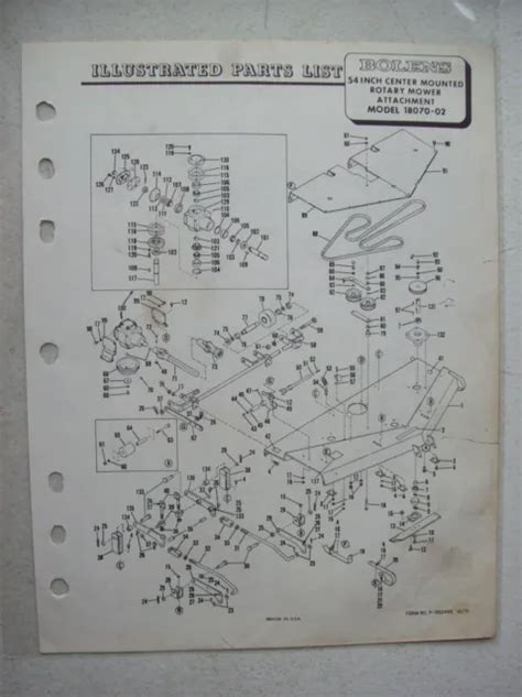 Original Bolens Rotary Mower Attachment Model Parts My XXX Hot Girl