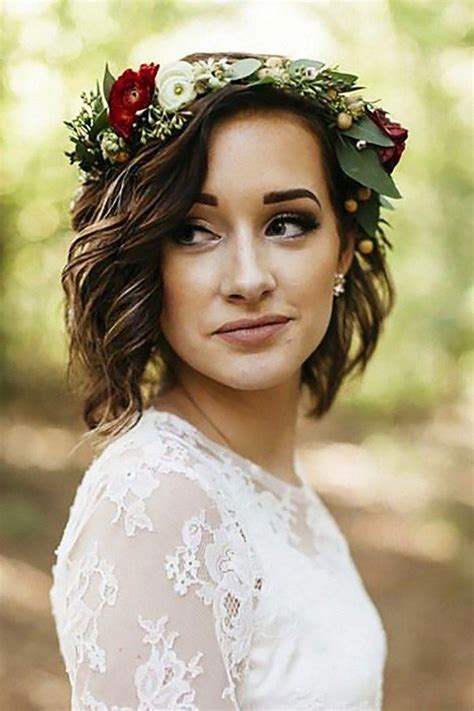 18 Gorgeous Wedding Hairstyles With Flower Crown