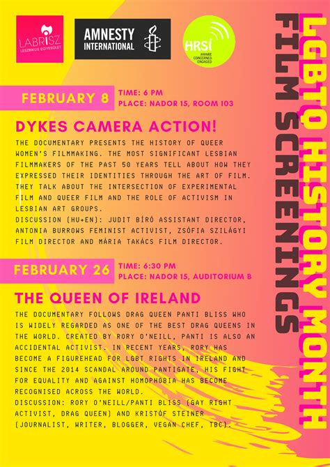 Lgbtq History Month Film Screening Discussion Dykes Camera Action Ceu Events
