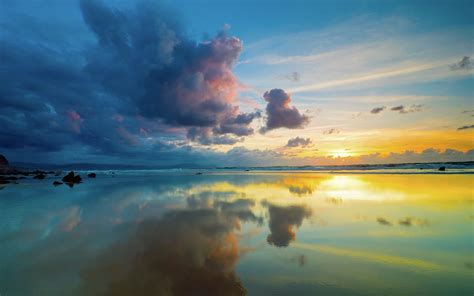 Beautiful Sky Reflection On The Water Hd Wallpaper