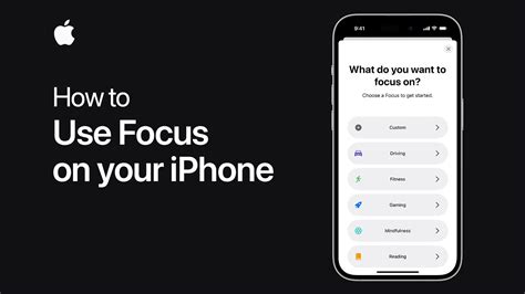 How To Use Focus On Your Iphone Apple Support Youtube