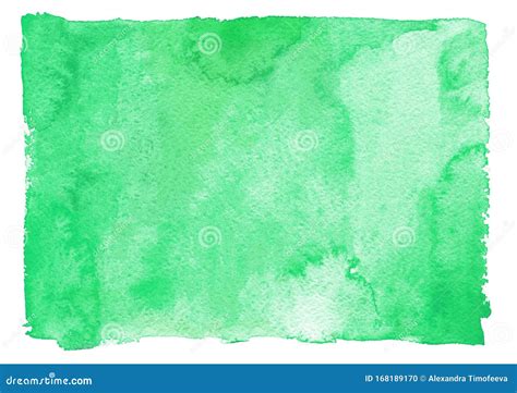 Abstract Emerald Green Painted Watercolor Texture Stock Illustration